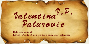 Valentina Palurović vizit kartica
